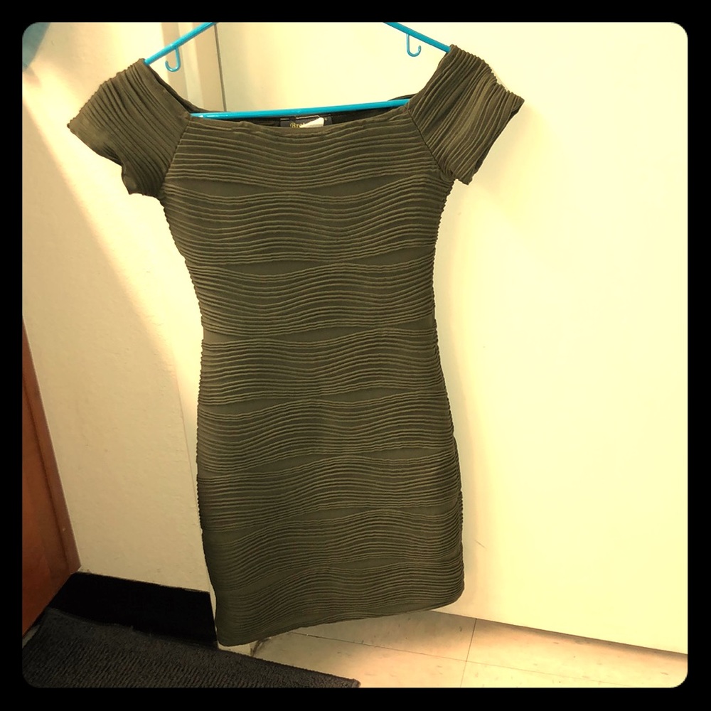 Olive green bandage dress